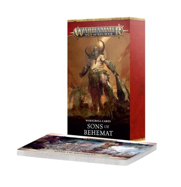 WARHAMMER AGE OF SIGMAR WARSCROLL CARDS SONS OF BEHEMAT