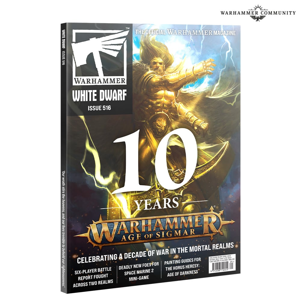 WARHAMMER WHITE DWARF 10 YEARS AGE OF SIGMAR ISSUE 516
