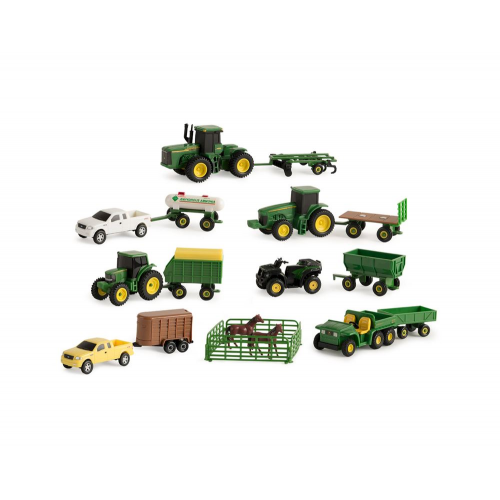 JOHN DEERE 1/64 SCALE - FARM VEHICLE PLAYSET