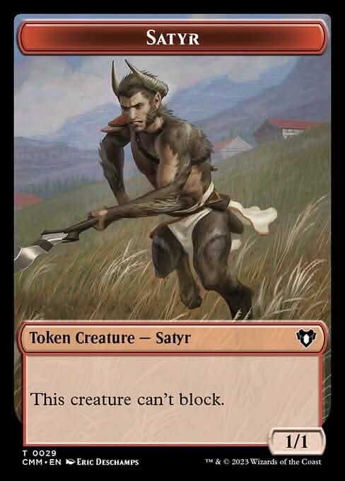 Treasure // Satyr Double-Sided Token [Commander Masters Tokens]