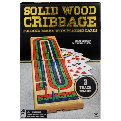 3-COLOR TRACK CRIBBAGE - WOOD - FOLDING BOARD