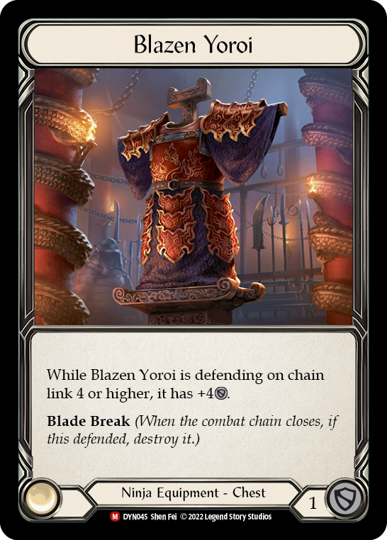 dynasty flesh and blood card list Blazen Yoroi [DYN045] (Dynasty) Plaid Size:6.3*8.8 cm (R3 Rounded Corners)(Double sided different design) (SZ#NA8RMJE) My Yugioh Binders Collection!📒