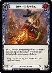 Emeritus Scolding (Blue) [EVR127] (Everfest)  1st Edition Normal