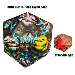 Exor Aqueous Giant 55mm Eye Cluster D20 Dice
