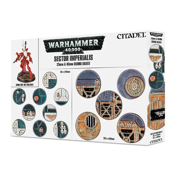 WARHAMMER 40,000 SECTOR IMPERIALIS: 25 & 40MM ROUND BASES