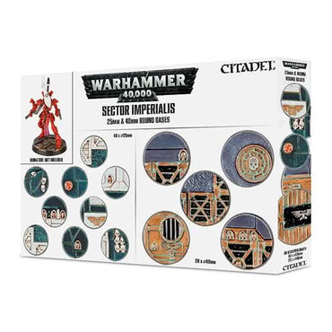 WARHAMMER 40,000 SECTOR IMPERIALIS: 25 & 40MM ROUND BASES