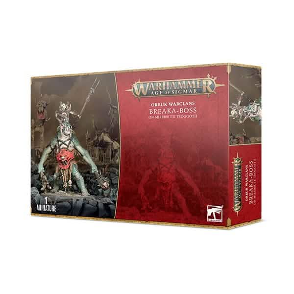 WARHAMMER: AGE OF SIGMAR ORRUK WARCLANS BREAKA-BOSS ON MIREBRUTE TROGGOTH