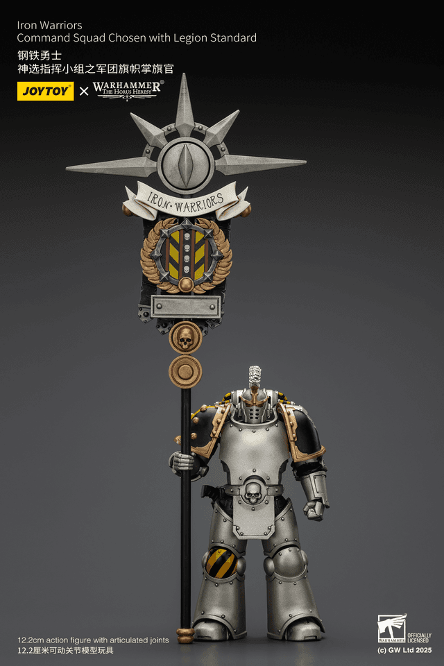JOYTOY IRON WARRIORS COMMAND SQUAD CHOSEN WITH LEGION STANDARD