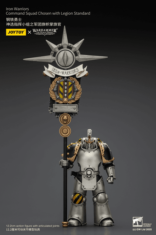 JOYTOY IRON WARRIORS COMMAND SQUAD CHOSEN WITH LEGION STANDARD