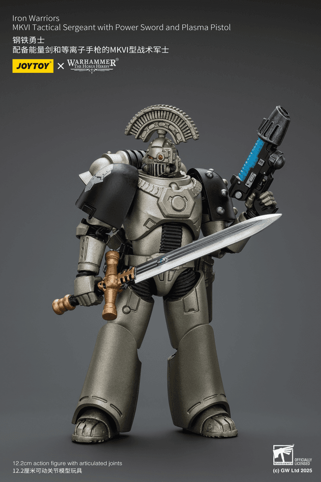 JOYTOY IRON WARRIORS MKVI TACTICAL SERGEANT WITH POWER SWORD AND PLASMA PISTOL