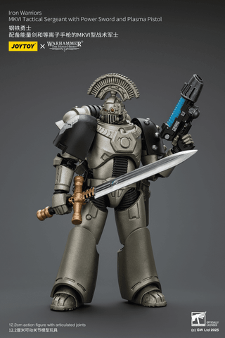 JOYTOY IRON WARRIORS MKVI TACTICAL SERGEANT WITH POWER SWORD AND PLASMA PISTOL
