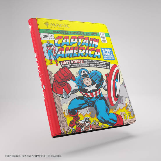 GAMEGENIC BINDER MARVEL SUPER HEROES ZIP-UP ALBUM 18 PKT CAPTAIN AMERICA/BLACK PANTHER