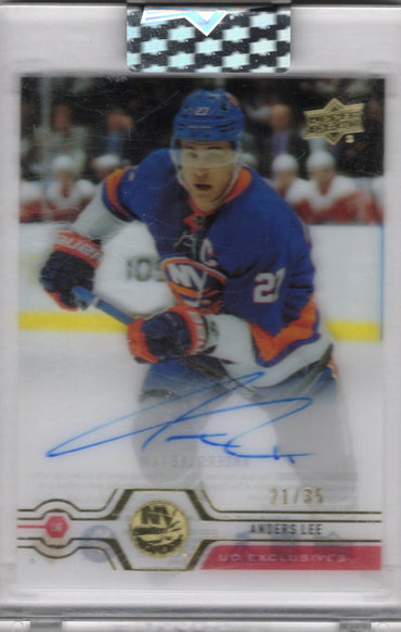 2019-20 Upper Deck Clear Cut Hockey Ud Exclusives Cc-Al Auto Anders Lee /35