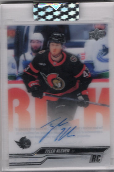 2023-24 Upper Deck Clear Cut Hockey Clear Cut Auto Cc-Kn Rookie Rc Auto Tyler Kleven