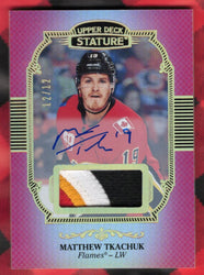 2019-20 Upper Deck Stature Auto 4 Color Patch 12/12 #26 Auto Matthew Tkachuk /12