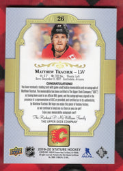2019-20 Upper Deck Stature Auto 4 Color Patch 12/12 #26 Auto Matthew Tkachuk /12
