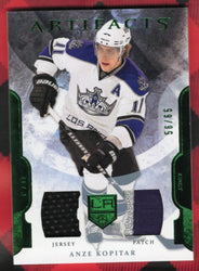 2011-12 Upper Deck Artifacts Hockey Emerald 3 Color Jersey Patch #46 Anze Kopitar /65