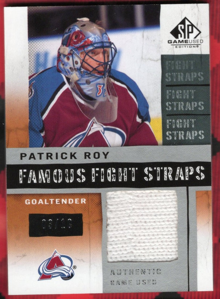 2011-12 Upper Deck Sp Game Used Famous Fight Straps Fs-Pr Patrick Roy /10