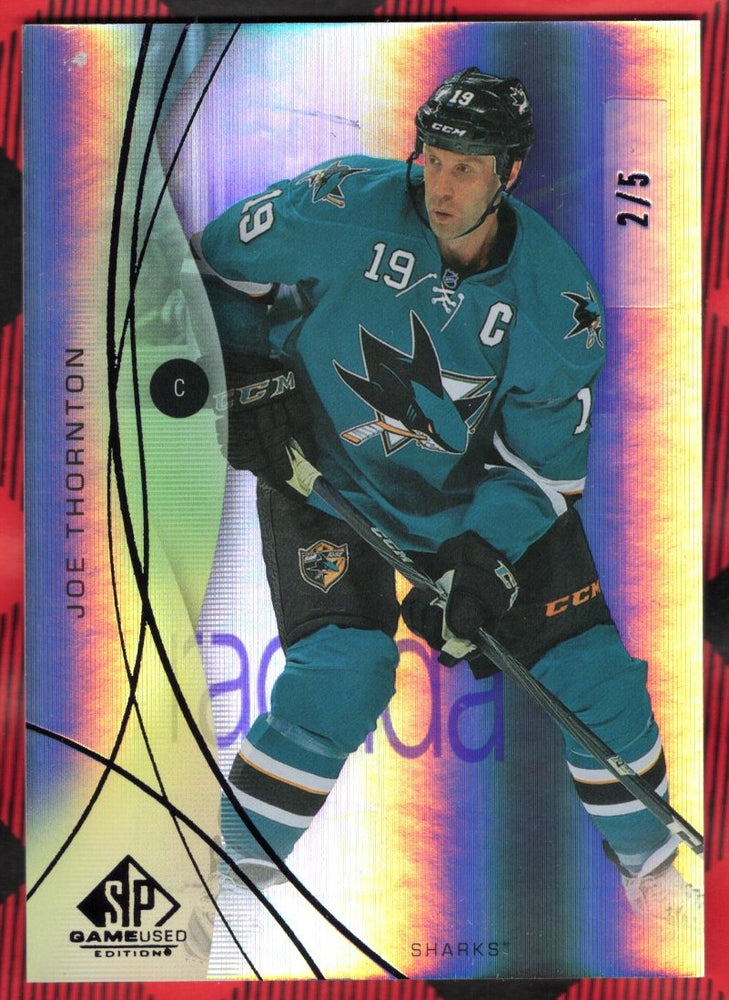 2024-25 Upper Deck Sp Game Used Purple #175 Joe Thornton /5