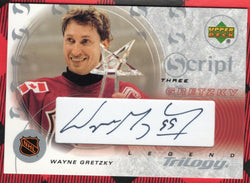 2003-04 Upper Deck Trilogy Script Three S3-G1 Auto Wayne Gretzky