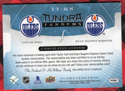 2015-16 Upper Deck Artifacts Hockey Tundra Tandems Dual Patch Tt-Hn Taylor Hall Ryan Nugent-Hopkins /399