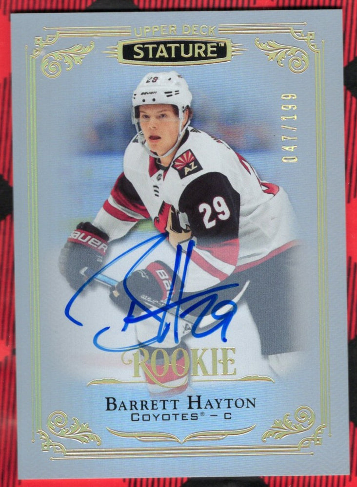 2019-20 Upper Deck Stature Rookie Auto #175 Rookie Rc Auto Barrett Hayton /199