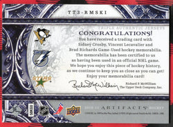 2010-11 Upper Deck Artifacts Hockey Tundra Trios Tt3-Rmski Lecavalier Crosby Richards /50