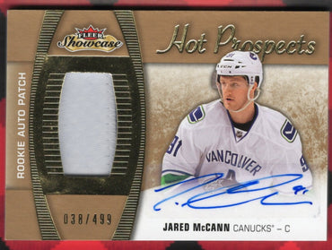 2015-16 Fleer Fleer Showcase Hockey Hot Prospects Rookie Auto Patch #157 Rookie Rc Auto Jared Mccann /499