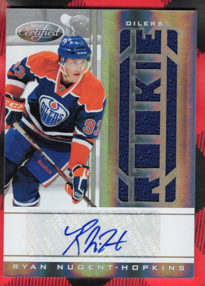 2011-12 Panini Panini Certified Rookie Auto Patch #219 Rookie Rc Auto Ryan Nugent-Hopkins /499