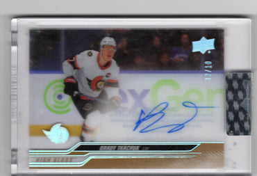 2023-24 Upper Deck Clear Cut Hockey High Gloss Cc-Bt Auto Brady Tkachuk /10
