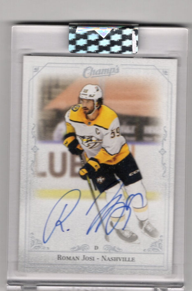 2020-21 Upper Deck Clear Cut Hockey Champ'S Auto C-Rj Auto Roman Josi