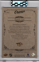 2020-21 Upper Deck Clear Cut Hockey Champ'S Auto C-Rj Auto Roman Josi