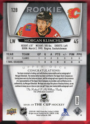 2018-19 Upper Deck The Cup Rookie Auto Patch #128 Rookie Rc Auto Morgan Klimchuk /249
