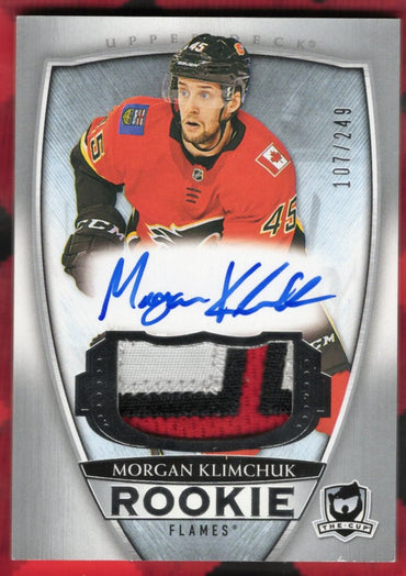 2018-19 Upper Deck The Cup Rookie Auto Patch #128 Rookie Rc Auto Morgan Klimchuk /249