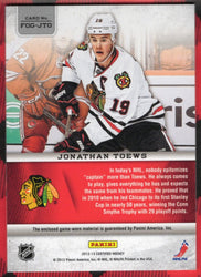 2012-13 Panini Certified Hockey Fabric Of The Game Fog-Jto Jonathan Toews /299