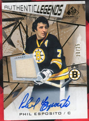 2021-22 Upper Deck Sp Game Used Authentic Legends #111 Auto Phil Esposito /25