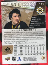 2021-22 Upper Deck Sp Game Used Authentic Legends #111 Auto Phil Esposito /25