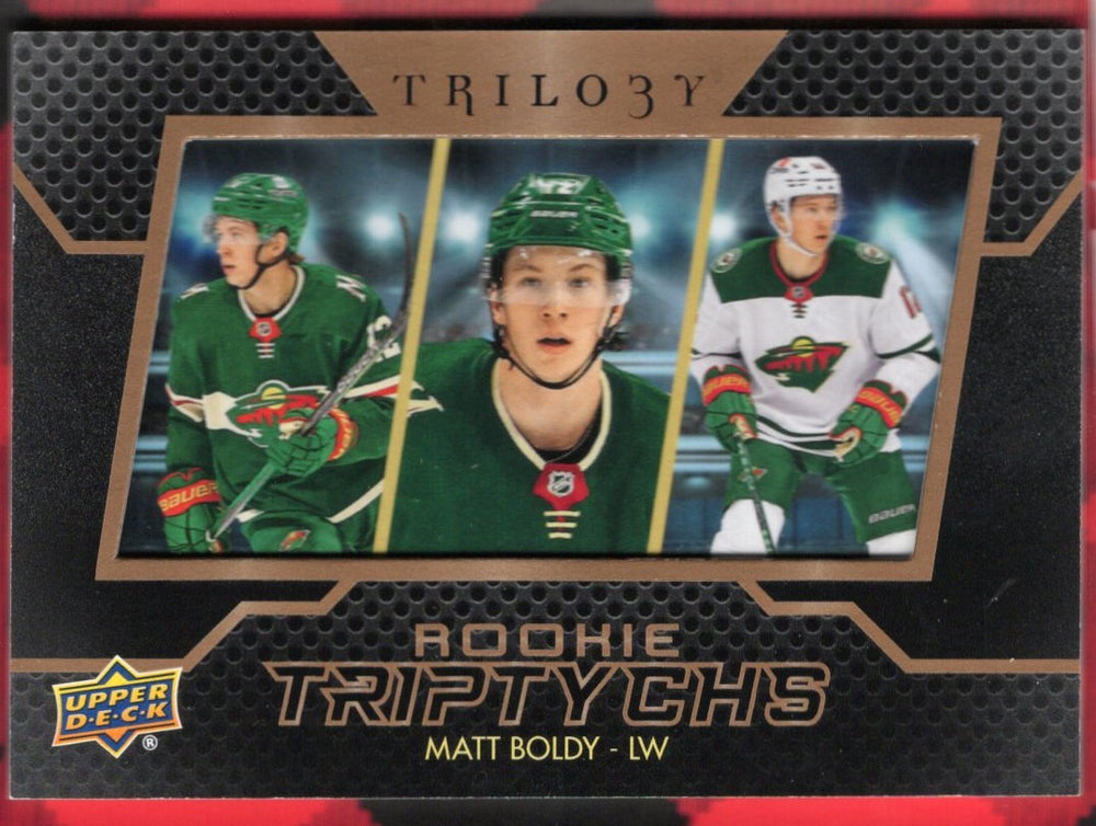 2022-23 Upper Deck Trilogy Rookie Triptychs Rt-Bo Rookie Rc Matt Boldy