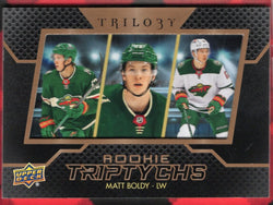 2022-23 Upper Deck Trilogy Rookie Triptychs Rt-Bo Rookie Rc Matt Boldy