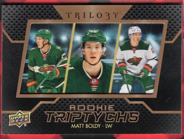 2022-23 Upper Deck Trilogy Rookie Triptychs Rt-Bo Rookie Rc Matt Boldy