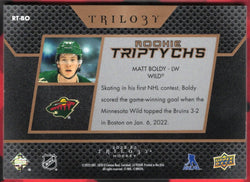 2022-23 Upper Deck Trilogy Rookie Triptychs Rt-Bo Rookie Rc Matt Boldy