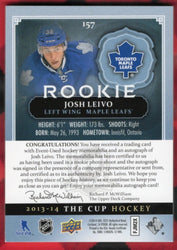 2013-14 Upper Deck The Cup Hockey Rookie Auto Patch #157 Rookie Rc Auto Josh Leivo /149