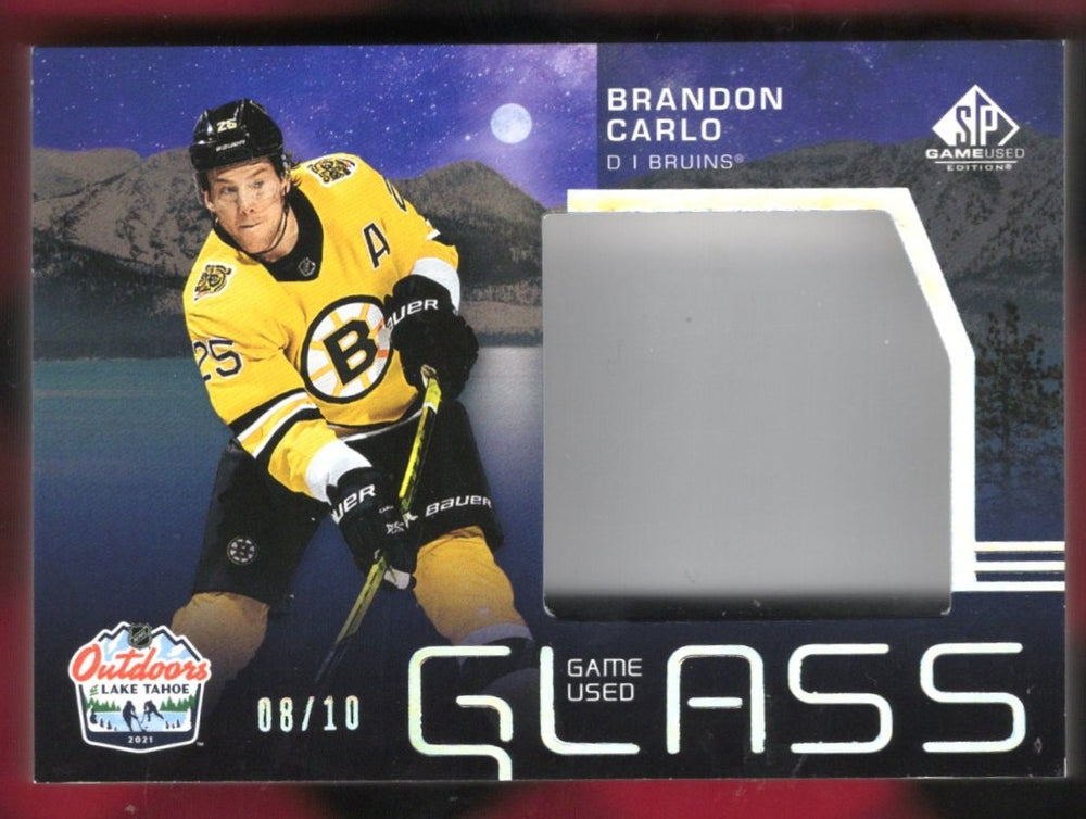 2021-22 Upper Deck Sp Game Used Game Used Glass Lt-Bc Brandon Carlo /10