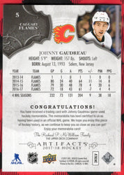2017-18 Upper Deck Artifacts Double Patch #5 Johnny Gaudreau /165