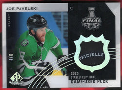 2021-22 Upper Deck Sp Game Used Stanley Cup Final Game-Used Puck Scp-Jp Joe Pavelski /6