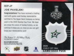 2021-22 Upper Deck Sp Game Used Stanley Cup Final Game-Used Puck Scp-Jp Joe Pavelski /6