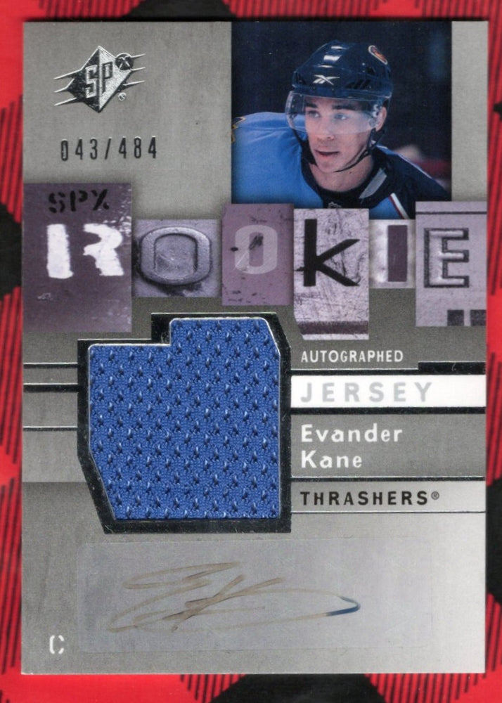 2009-10 Upper Deck Spx Autographed Jersey #178 Rookie Rc Auto Evander Kane /484