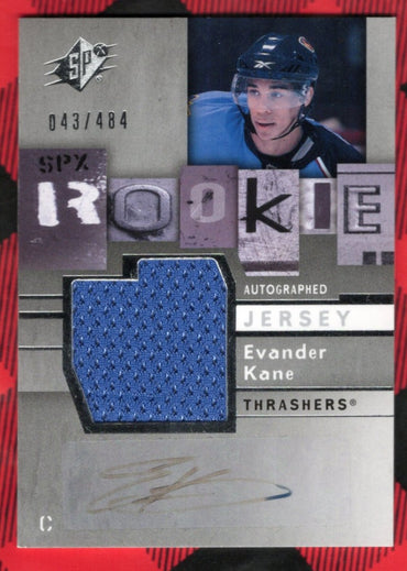 2009-10 Upper Deck Spx Autographed Jersey #178 Rookie Rc Auto Evander Kane /484