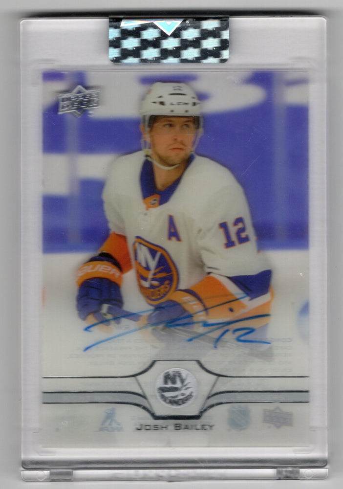 2020-21 Upper Deck Clear Cut Hockey Clear Cut Auto Cc-Jb Auto Josh Bailey