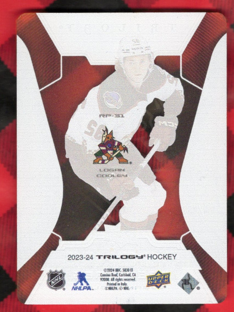 2023-24 Upper Deck Trilogy Hockey Gold Rookie Rc Logan Cooley /49